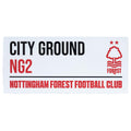 White-Red-Black - Front - Nottingham Forest FC City Ground Street Sign