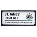 White-Blue-Black - Front - Newcastle United FC Metal LED Street Sign