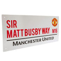 White-Red-Black - Back - Manchester United FC Sir Matt Busby Way Street Sign