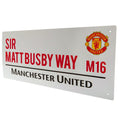 White-Red-Black - Side - Manchester United FC Sir Matt Busby Way Street Sign