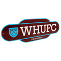 Scarlet Red-White-Sky Blue - Side - West Ham United FC Retro Hanging Sign