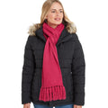 Cerise - Back - TOG24 Unisex Adult Hanlith Ribbed Scarf