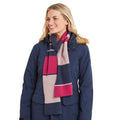 Cerise - Back - TOG24 Unisex Adult Brington Colour Block Winter Scarf