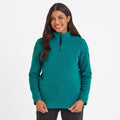 Teal - Front - TOG24 Womens-Ladies Revive Quarter Zip Fleece Top