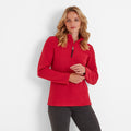 Chilli Red - Front - TOG24 Womens-Ladies Revive Quarter Zip Fleece Top