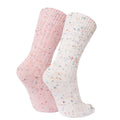 Faded Pink-Vanilla - Back - TOG24 Womens-Ladies Opora Trekking Socks (Pack of 2)