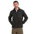 Black-Washed Black - Side - TOG24 Mens Herwick Half Zip Fleece Top