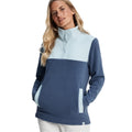 Blueberry - Side - TOG24 Womens-Ladies Press Stud Fleece Top