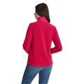 Cerise - Back - TOG24 Womens-Ladies Press Stud Fleece Top