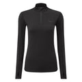 Black - Front - TOG24 Womens-Ladies Snowdon Zip Neck Thermal Top