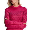 Cerise - Side - TOG24 Womens-Ladies Snowdon Fair Isle Base Layer Top