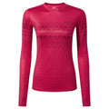 Cerise - Front - TOG24 Womens-Ladies Snowdon Fair Isle Base Layer Top