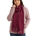 Raspberry - Back - TOG24 Unisex Adult Burrell Winter Scarf