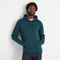 Petrol Green Marl - Front - TOG24 Mens Mosby Fleece Knitlook Hoodie