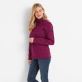 Purple Berry Marl - Front - TOG24 Womens-Ladies Pearson Quarter Zip Fleece Top