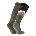 Khaki-Black - Back - TOG24 Mens Aleko Logo Ski Socks (Pack of 2)