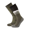 Khaki-Black - Front - TOG24 Mens Aleko Logo Ski Socks (Pack of 2)