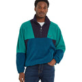 Navy - Side - TOG24 Mens Aztec Colour Block Fleece Jacket