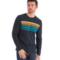 Dark Indigo-Marine Blue - Side - TOG24 Mens Lewes Long-Sleeved T-Shirt