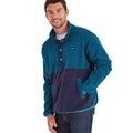 Marine Blue - Side - TOG24 Mens Horth Press Stud Fleece Top