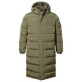 Khaki - Front - TOG24 Mens Langrick Long Length Padded Jacket