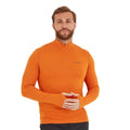 Dark Orange - Side - TOG24 Mens Snowdon Thermal Zip Neck Base Layer Top