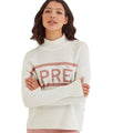 Optic White - Side - TOG24 Womens-Ladies Apres Knitted Jumper