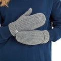 Mid Grey Marl - Back - TOG24 Rio Knitted Plain Mittens