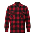 Red - Front - Fort Mens Portman Checked Shirt Jacket