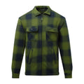 Green - Front - Fort Mens Portman Checked Shirt Jacket