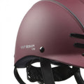 Burgundy-Black - Back - Whitaker Childrens-Kids Club Riding Helmet