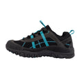 Charcoal-Teal - Side - Trespass Womens-Ladies Fell Lightweight Walking Shoes