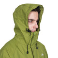 Cedar Green - Close up - Trespass Mens Corvo Hooded Full Zip Waterproof Jacket-Coat