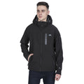 Black - Side - Trespass Mens Accelerator II Waterproof Softshell Jacket