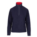 Navy-Red - Front - Trespass Womens-Ladies Skylar Fleece Top