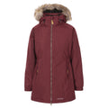 Dark Cherry - Front - Trespass Womens-Ladies Celebrity Insulated Longer Length Parka Jacket