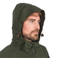 Olive - Close up - Trespass Mens Weir Waterproof Jacket