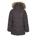 Dark Grey - Front - Trespass Girls Unique Padded Jacket