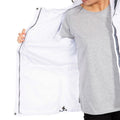White - Pack Shot - Trespass Womens-Ladies Voyage Waterproof Long-Sleeved Jacket