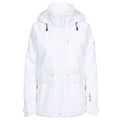 White - Front - Trespass Womens-Ladies Voyage Waterproof Long-Sleeved Jacket
