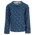 Navy Floral - Front - Trespass Girls Proceeds Long-Sleeved T-Shirt