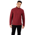 Merlot - Side - Trespass Mens Taddingley Half Zip Sweatshirt