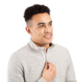 Off White - Side - Trespass Mens Taddingley Half Zip Sweatshirt