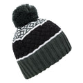 Spruce Green-Black-White - Side - Trespass Childrens-Kids Axel Beanie