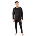 Black - Front - Trespass Unisex Adult Sandler Base Layer Set