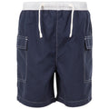 Navy - Front - Trespass Childrens-Kids Depths Swim Shorts