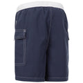 Navy - Back - Trespass Childrens-Kids Depths Swim Shorts