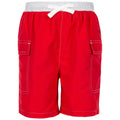 Red - Front - Trespass Childrens-Kids Depths Swim Shorts