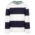 Navy - Front - Trespass Boys Ferry Striped Long-Sleeved T-Shirt