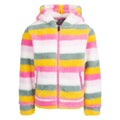 Pale Pink - Front - Trespass Childrens-Kids Wonderful Stripe Fleece Jacket